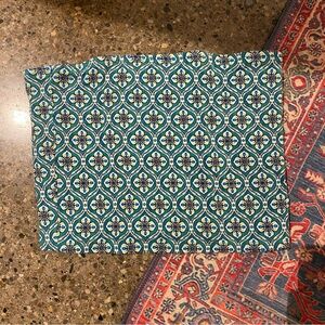 old navy teal pattern stretch cotton tube top xl nwot